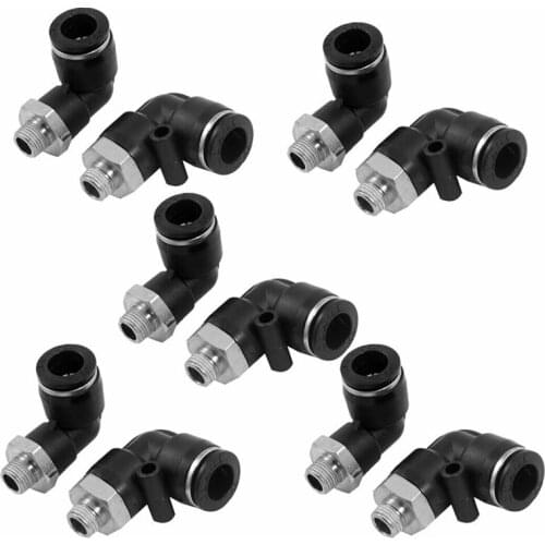 Pneumetic 10mm to 1/8" PT Male Thread One Touch Elbow Quick Fittings