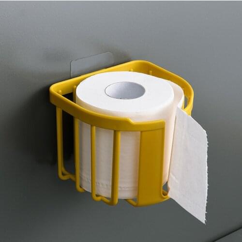 Portable Toilet Roll Paper Holder Self Adhesive Kitchen Batroom Tissue Case Storage Box