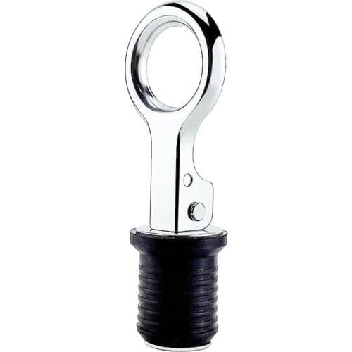 Stainless Steel 304 Handle Rubber Drain Plug Snap Tight Flip Style Hull Livewell Bilge Transom Seawall Marine Boat Fashion