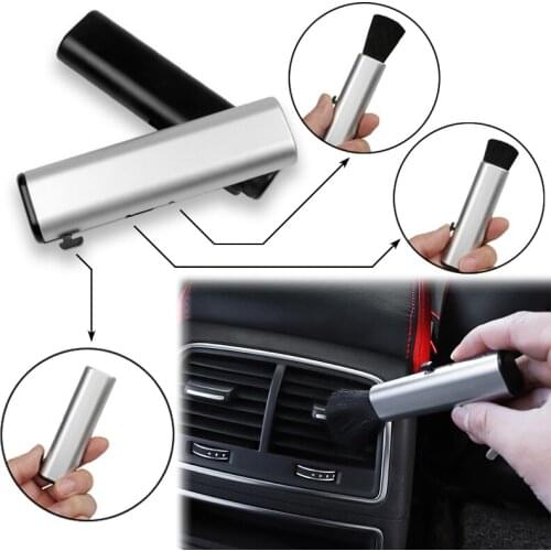Car Air Outlet Vents Dusting Brush Air-conditioning Outlet Cleaning Brush For Peugeot 207 308 407 206 2008 307 408 Accessories