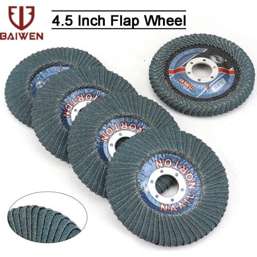 2/5/10Pcs 115mm Flap Disc U-Type Sanding Disc Zirconium Oxide Grooves Grinding Wheel Blades Grit60 For Angle Grinder Arbor 7/8