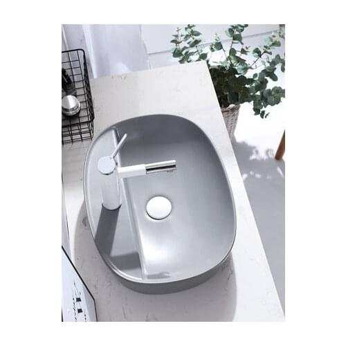 Nordic tabletop wash basin household toilet ceramic wash basin art basin personality wash basin green gray