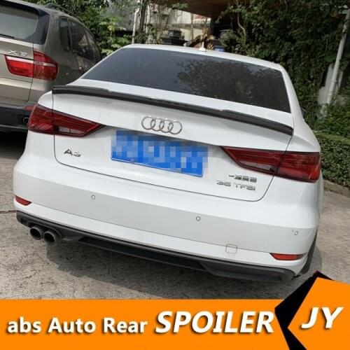 For Audi A3 Spoiler 2014-2018 Audi A3 S3 AC spoiler High Quality ABS Material Car Rear Wing Primer Color Rear Spoiler
