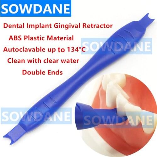Dental Implant Gingival Retraction Retractor Dental Gum Separator Isolation Surgical Tool Double End Plastic Autoclavable