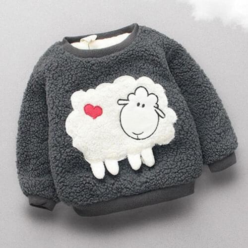 Baby girls sweater hoodies winter infant warm pullover outerwear for girls toddler autumn velvet coats newnorn baby clothes