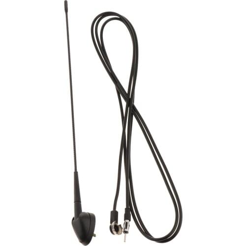 Universal Replacement Front Roof Mounted Aerial Antenna & Circular Base High Quality Black