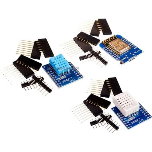 WeMos D1 mini + DHT11 Shield + DHT22 Shield
