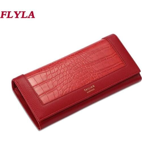 Women wallet 2021 new crocodile pattern clutch multifunctional purse