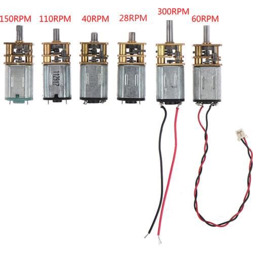 1Pcs Micro N20 Gear Motor Slow Speed Metal Gearbox Reducer Electric Motor DIY Toy 40/60/28/150/300/110 RPM