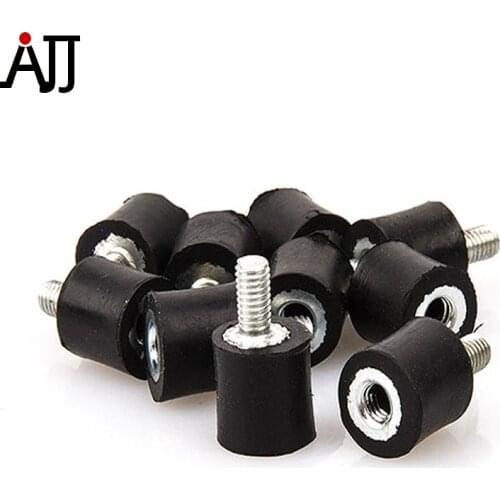 10Pcs/lot M3 Vibration Bobbins 8x8mm Silicone Based Male Female Black for RC Multirotor Anti-vibration Shock DM388