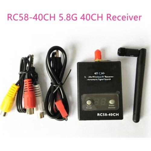 2016 New version FPV 5.8G 5.8Ghz 40 Channels Wireless AV Receiver Automatic Signal Serch RC58-40CH for boscam transmitter ZMR250