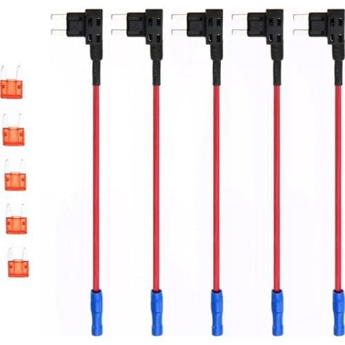 5PCS High Quality Portable Durable Convenient Car Auto 10A Fuse Tap Adapter Plug Distributor Mini ATM Circuit Holder Automotive