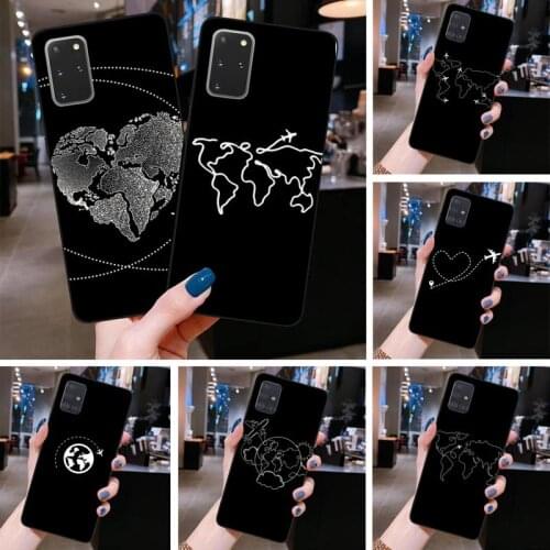 Planes Map Designs Airplane Phone Case For Samsung Galaxy S21 Plus Ultra S20 FE M11 S8 S9 plus S10 5G lite 2020