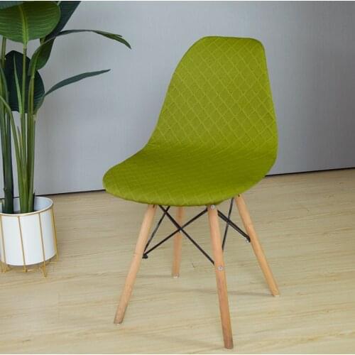 Seat Cover For Eames Chair Diamond Plaid Chair Cover Mid-Century Armless Shell Banquet Home Textiles Slipcover Seat Covers Home
