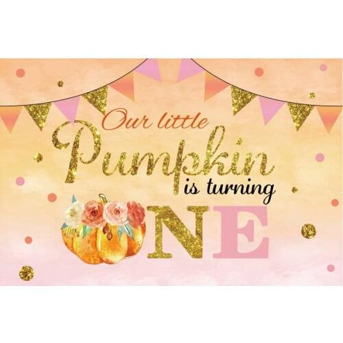 Birthday Party Backdrop Little Pumpkin Photography Background Celebration Photo Booth Studio Decor