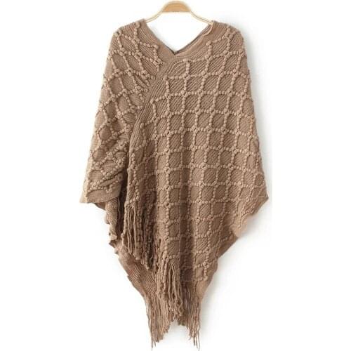 Long Sweater Women Long Double v-neck Tassel Shawl Autumn And Winter Cloak Europe Warmn Clothes Vestidos MMY76161