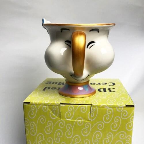 Disney Movie Beauty and the Beast Mrs. Potts Drinking Cup Action Figure Model Toys Collection Toys Cup Gifts for Girls Kids