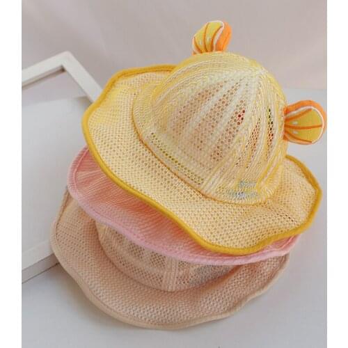 Summer Baby Hats Thin Outdoor Sun Hats Lovely Cartoon Beach Caps Kids Girls Boys Fisherman hat