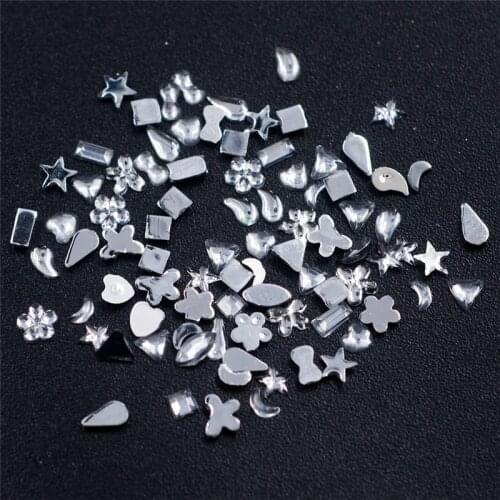 Meicailin Mix Size 1440 Pcs/bag Non Hotfix AB Flatback Nail Rhinestone for Nails Crystal Strass Gems 3D DIY Nail Art Decoration