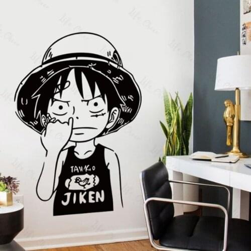 Cartoon Wall Decal One Piece Pirate Wall Stickers Waterproof Decals For Kids Room Vinyl Decor Sticker Wallpaper baby room Poster