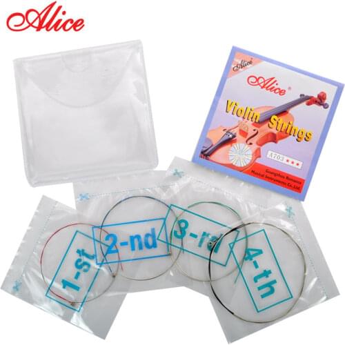 Muse-Alice A703 Violin Strings Steel Core Super Light Set for 1/8 4/4 Size Violin 4pcs/set Top Quality violin strings