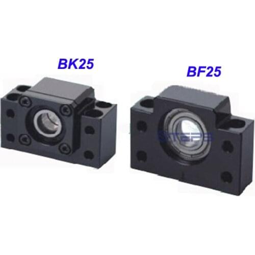 1set/pack ball screw support base 1pc BK25 and 1pc BF25 Ball screw SFU3205/3210 Ballscrew support CNC parts