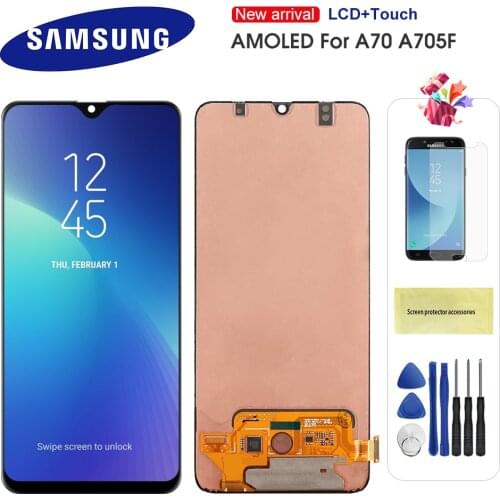 Original AMOLED 6.7'' LCD For Samsung Galaxy A70 2019 A705 A705F SM-A705F LCD Display Touch Screen Digitizer Assembly Replacemen