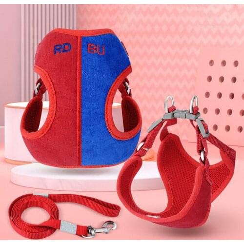 Dog Harness Vest Adjustable Walking Lead Leash Soft Puppy Kitten Collars Breathable Mesh Pet Harnesses Pug For Small Dogs Cats