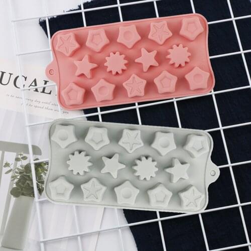 Silicone Chocolate Mold Cake mold decorating tools soap Baking mold Ice Tray Mould Stars DIY 3D Non-stick