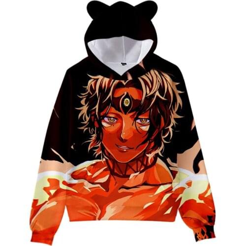 Record Of Ragnarok Cat Ear Hoodies Fashion Women Sweatshirt Boys/Girls Anime 3D Hoodie Kids Hoodies Kawaii Autumn W Kids Clothes
