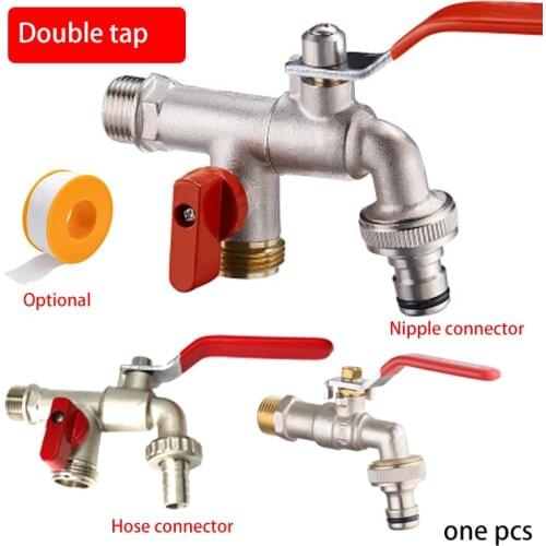 Washing machine water faucet dual holder faucet double head water faucet single hole water nozzle