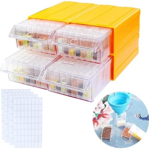 94PF Drawer Type Diamond Painting Tool Storage Box 5D DIY Diamond Painting Drill Box Removable Assembly Rhinestone Crystal