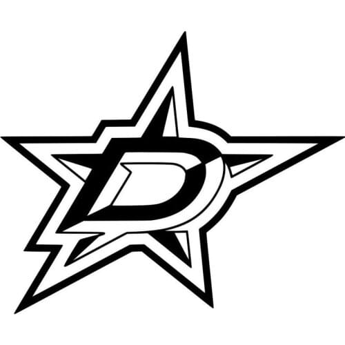 10.5cm*8.6cm Star Logo Fashion Vinyl Decal Motorcycle Car Stickers Car-styling Black/Silver S6-3645