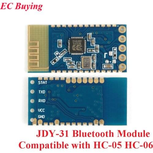 10pcs JDY-31 BLE 3.0 HC-05 HC-06 BLE3.0 Module Serial Port 2.4G SPP Transparent Transmission Compatible HC 05 06 JDY-30