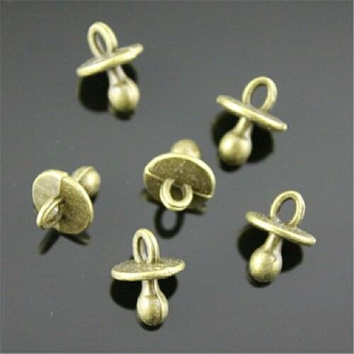 10pcs Charm Nipple Vintage Baby Nipple Charms Pendant For Jewelry Making Antique Bronze Color Nipple Charms 10x14mm