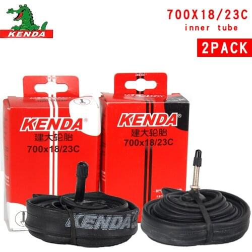 2PCS Kenda Bicycle Inner Tube 700*18 23C French valve 700C Cycling Mountain Bike Butyl Rubber Tire parts