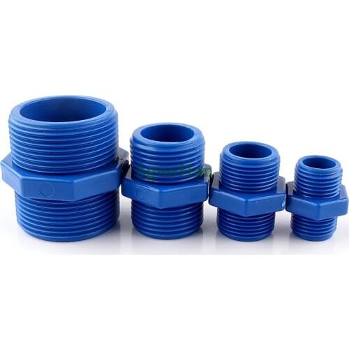 5~50pcs 1/2"~2" Male Thread Hydroponic Framework Coupler Adapter Tube Joint PVC Pipe Nipple Connector Irrigation System Fittings