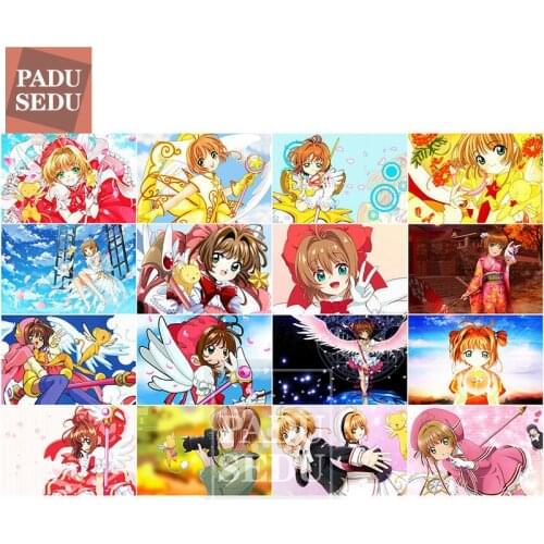 5d DIY Daimond Mosaic Embroidery Card Captor Sakura Diamond Painting Cartoon Girl Crystal Full Square Decoration Home Girls Room