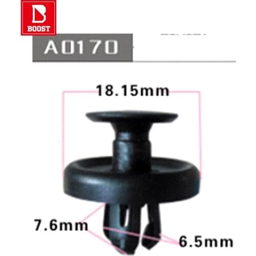 BOOST 100Pcs Plastic Vehicle Fastener Retainer Rivet Bumper Clips Door Panel Fender Multifunctional Rivet