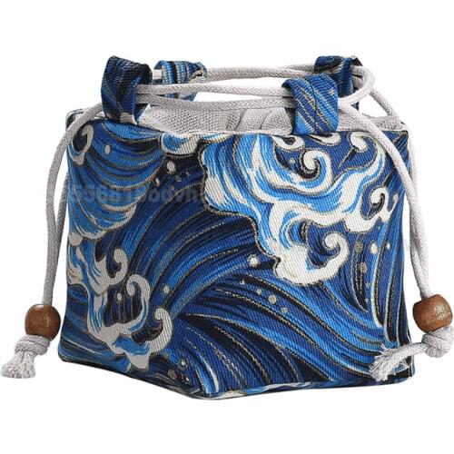 Tea Cozies Cloth Storage Bag Storage Bag for Tea Set Ceramic Tea Canister Cover Portable Tea Cup Cozies Cotton Bundle Pocket