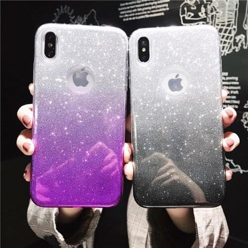 Luxury Fashion Glitter Powder Star Case For iPhone 11 Pro Max X XS XR 12 Mini 7 8 Plus 6 6S Shockproof Soft Silicone bling Cover
