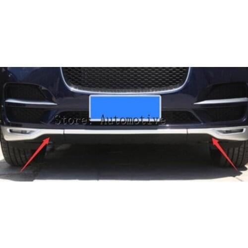 For Jaguar F-Pace F Pace Prestige Premuim 2016 2017 2018 Car-styling ABS Matte Chrome Front Grill Bumper Cover Trim Set of 3pcs