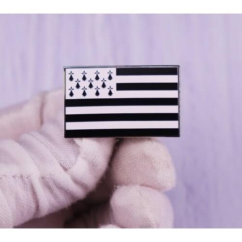 Drapeau Bretagne Breizh Flag Rectangle Pin Badge