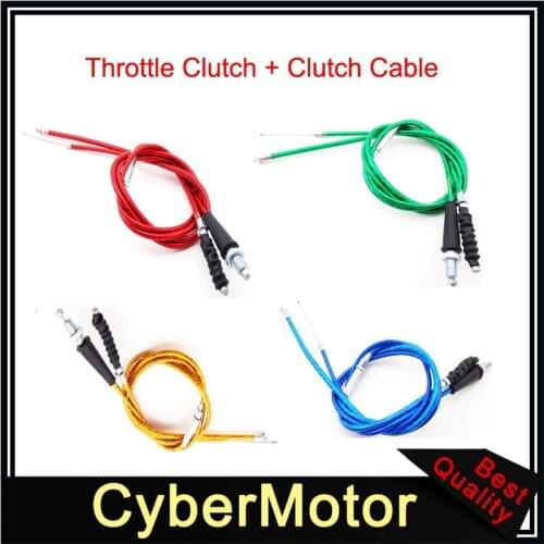 990mm Throttle Cable + 970mm Clutch Cable For Chinese Pit Dirt Motor Bike Motorcycle XR50 CRF50 CRF70 KLX110 SSR Thumpstar TTR