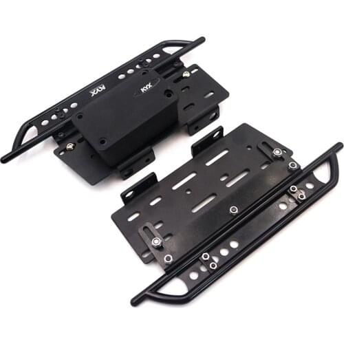 KYX Racing Metal Side Step Running Boards Foot-Plate w/Receiver Box for RC Crawler Car Axial SCX10 II 90046 313mm Wrangler Body