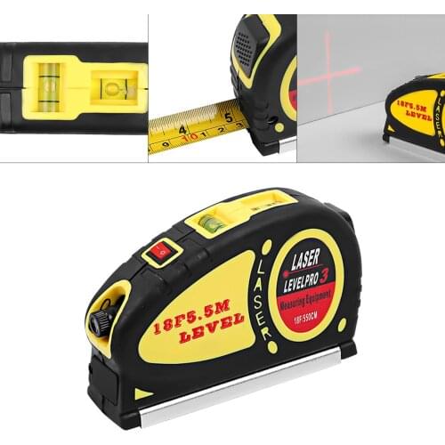 Laser Level Horizontal Line Measuring Laser Infrared High Precision Multifunctional Mini Flat Water Projector Tape Measure Gauge
