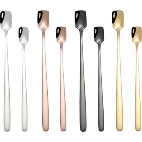 Teaspoon Mixing Spoon with Long Handle,Coffee Dessert, Ice Cream Spoon, Wear-Resistant, Suitable for Daily Use, 8 Pieces