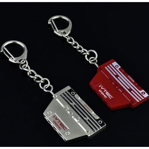 High quality JDM Racing metal i vtec DOHC engine K20 car turbo key ring for honda keychain civic gk5 b16 b18c ek9 accessories
