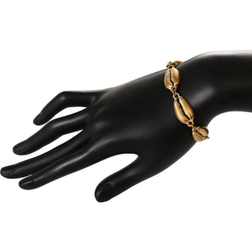 Trendy Boho Women Beach Cowrie Sea Shell Bracelet Bangle Jewelry Summer Beach Party Gift Accessories Shellhard Chain Jewellery