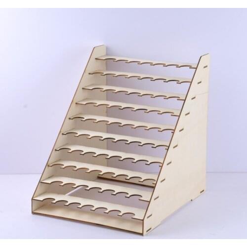 Module Craft Paint Pigment Bottle Brushes Wooden Stand Holder 75 Holes